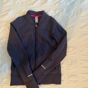 Ivivva Gray Jacket with Pink Trim